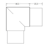EURO OFFSET 38MM DIAMETER90 Degrees JOINER